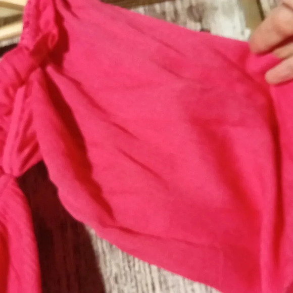 NEW Boho romantic cottage prairie lace embroidered gauzy crop pink large - Picture 5 of 9